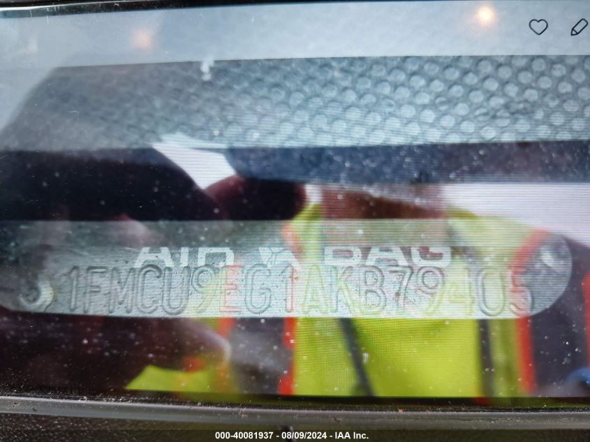 2010 Ford Escape Limited VIN: 1FMCU9EG1AKB79405 Lot: 40081937