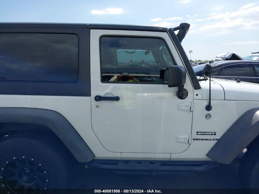 2014 Jeep Wrangler Sport VIN: 1C4AJWAGXEL258385 Lot: 40081958