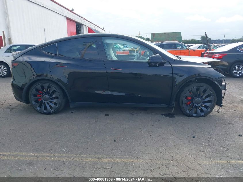 2024 Tesla Model Y Performance Dual Motor All-Wheel Drive VIN: 7SAYGDEF5RF050283 Lot: 40081959