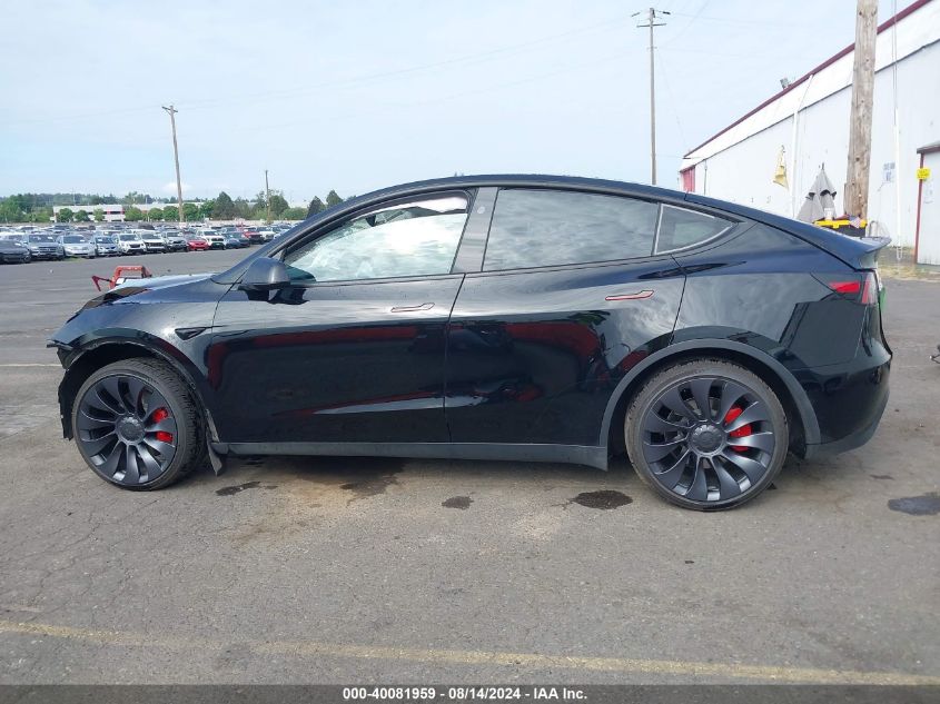 2024 Tesla Model Y Performance Dual Motor All-Wheel Drive VIN: 7SAYGDEF5RF050283 Lot: 40081959