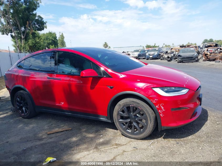 2022 Tesla Model X Dual Motor All-Wheel Drive/Plaid Tri Motor All-Wheel Drive VIN: 7SAXCDE59NF336744 Lot: 40081995