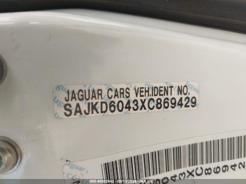 1999 Jaguar Xj8 Vanden Plas VIN: SAJKD6043XC869429 Lot: 40082042