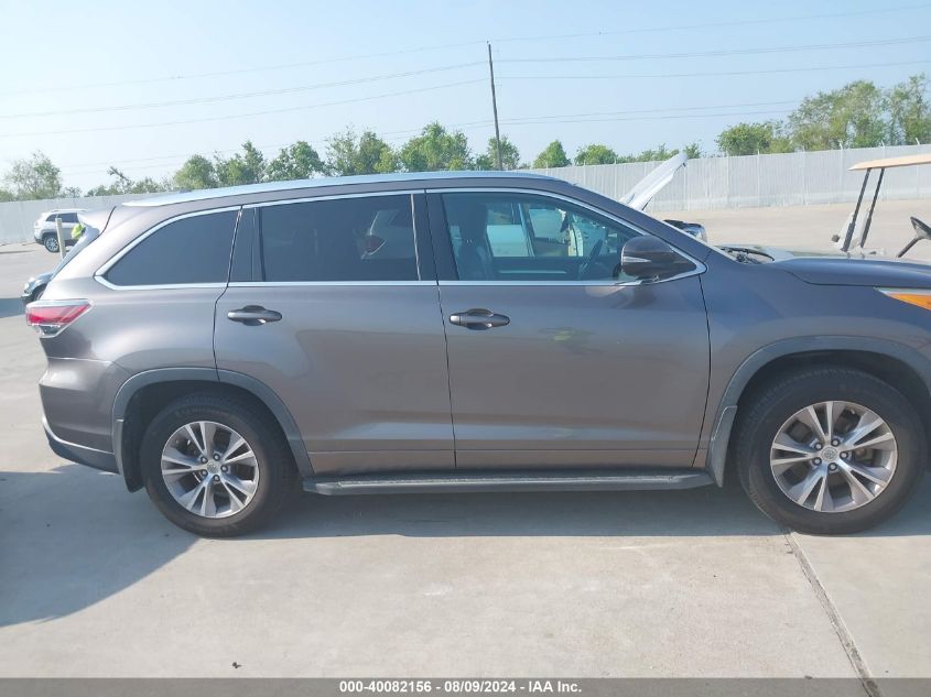 2014 Toyota Highlander Xle V6 VIN: 5TDKKRFH8ES017234 Lot: 40082156