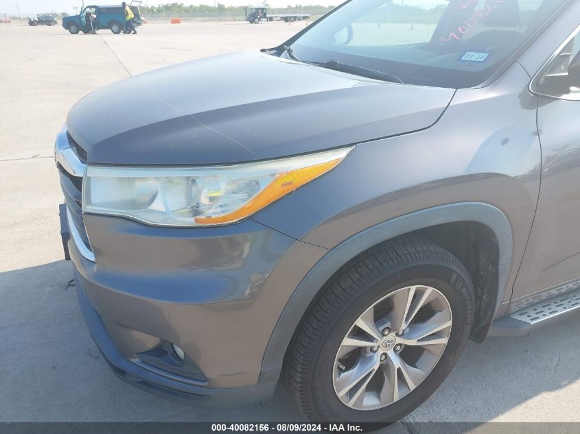2014 Toyota Highlander Xle V6 VIN: 5TDKKRFH8ES017234 Lot: 40082156