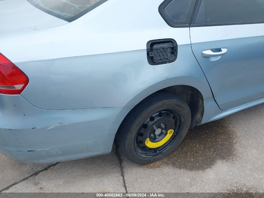 2012 Volkswagen Passat 2.5L S VIN: 1VWAP7A31CC091202 Lot: 40082663