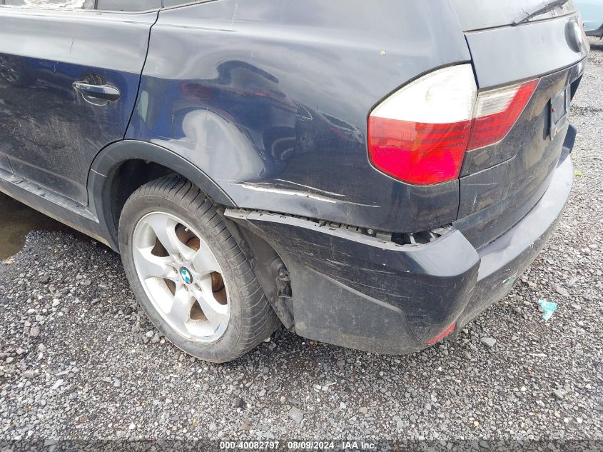2007 BMW X3 3.0Si VIN: WBXPC93427WF23588 Lot: 40082797