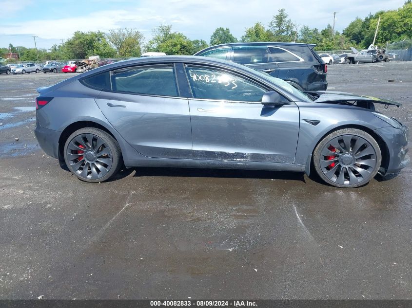 2023 Tesla Model 3 Performance Dual Motor All-Wheel Drive VIN: 5YJ3E1EC3PF505789 Lot: 40082833