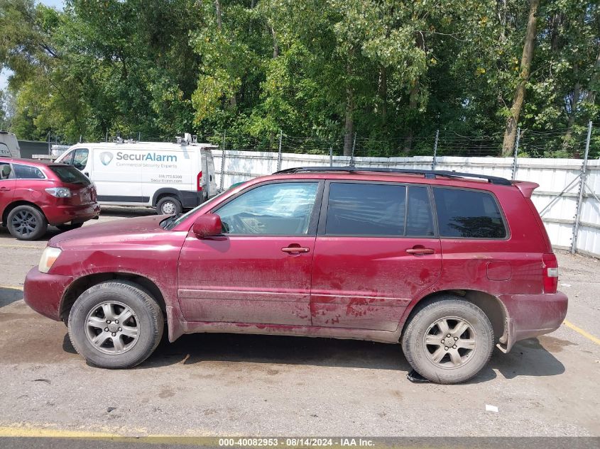 2007 Toyota Highlander V6 VIN: JTEEP21A270220122 Lot: 40082953