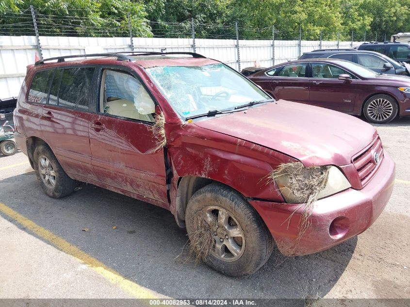 2007 Toyota Highlander V6 VIN: JTEEP21A270220122 Lot: 40082953