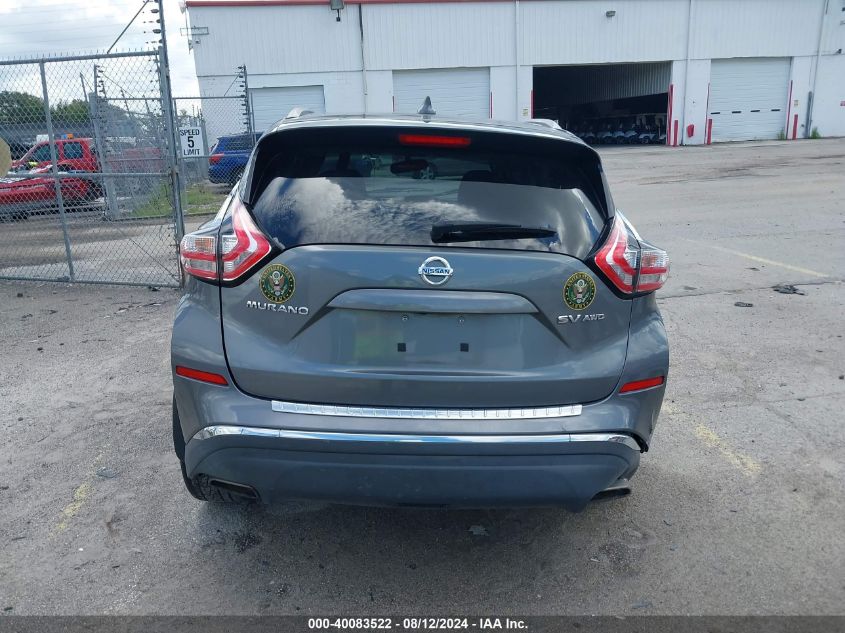 2017 Nissan Murano Sv VIN: 5N1AZ2MH5HN189728 Lot: 40083522