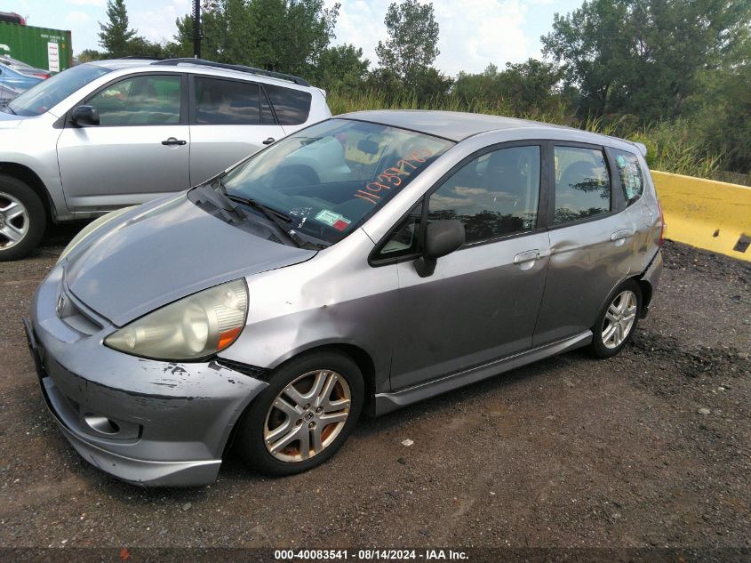 2008 Honda Fit Sport VIN: JHMGD38638S032033 Lot: 40083541