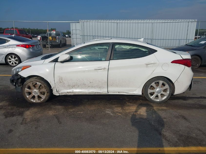 2012 Hyundai Elantra Limited VIN: 5NPDH4AE6CH081492 Lot: 40083570