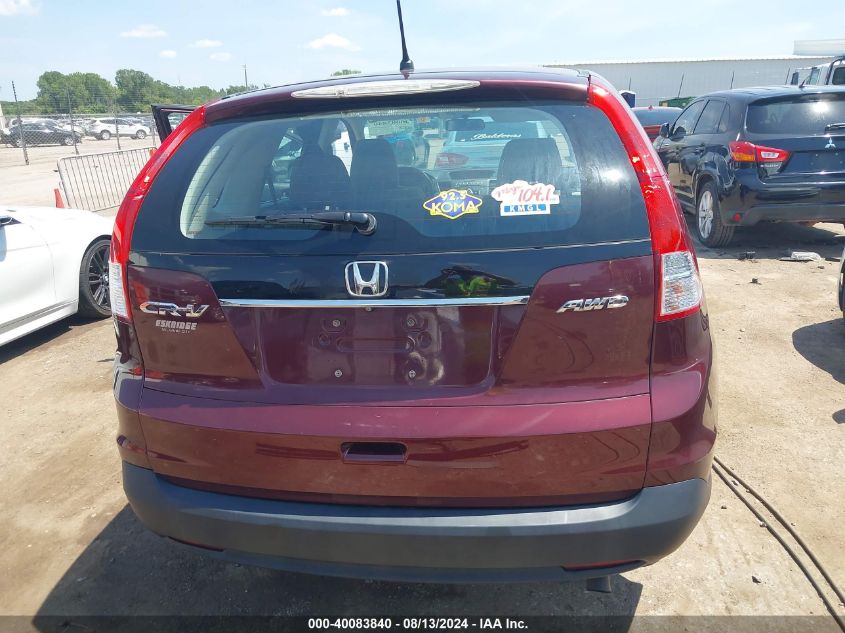 2013 Honda Cr-V Lx VIN: 5J6RM4H30DL084336 Lot: 40083840