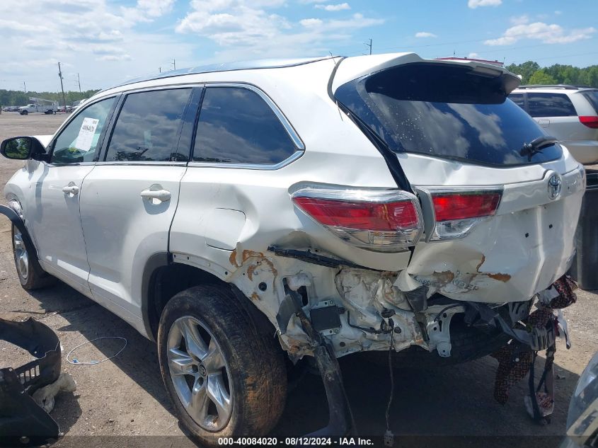 2016 TOYOTA HIGHLANDER LIMITED V6 - 5TDDKRFH3GS277262