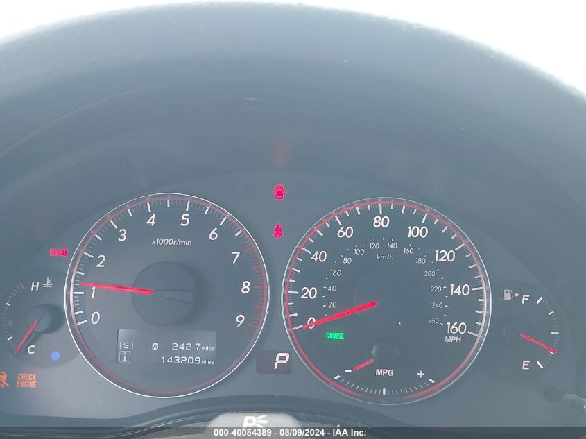 2009 Subaru Legacy 3.0R Limited VIN: 4S3BL856494212241 Lot: 40084389