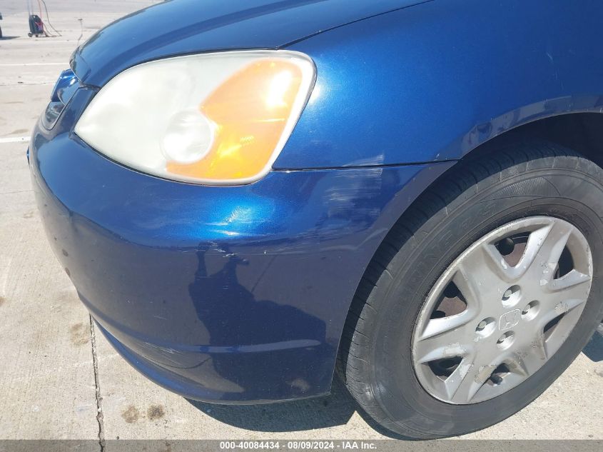 2003 Honda Civic Lx VIN: 1HGEM22553L051710 Lot: 40084434