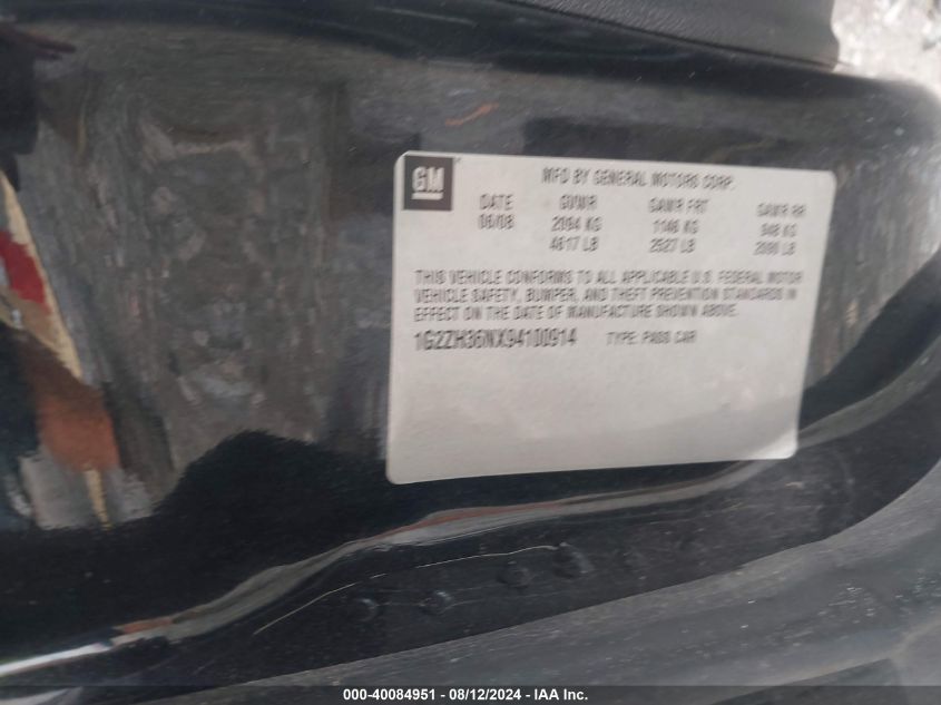 1G2ZH36NX94100914 2009 Pontiac G6 Gt