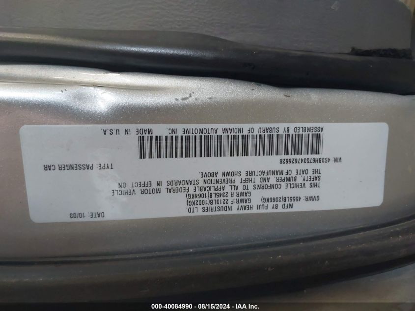 4S3BH675347626628 2004 Subaru Outback