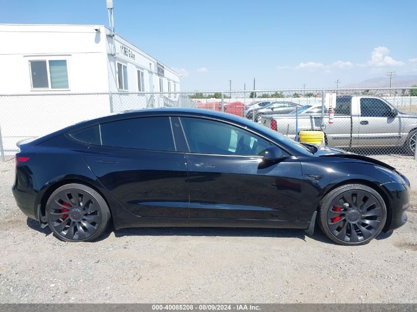 2023 Tesla Model 3 Performance Dual Motor All-Wheel Drive VIN: 5YJ3E1EC3PF407930 Lot: 40085208