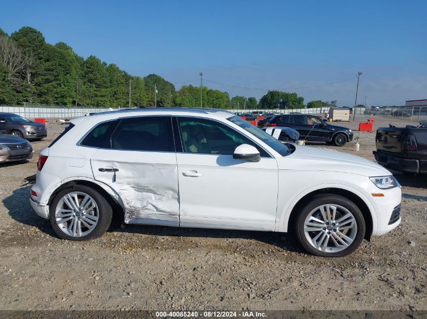 2018 Audi Q5 2.0T Premium VIN: WA1BNAFY0J2006801 Lot: 40085240