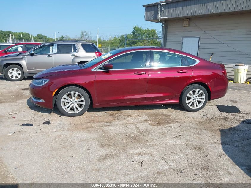 2016 Chrysler 200 Limited VIN: 1C3CCCAB2GN156998 Lot: 40085316