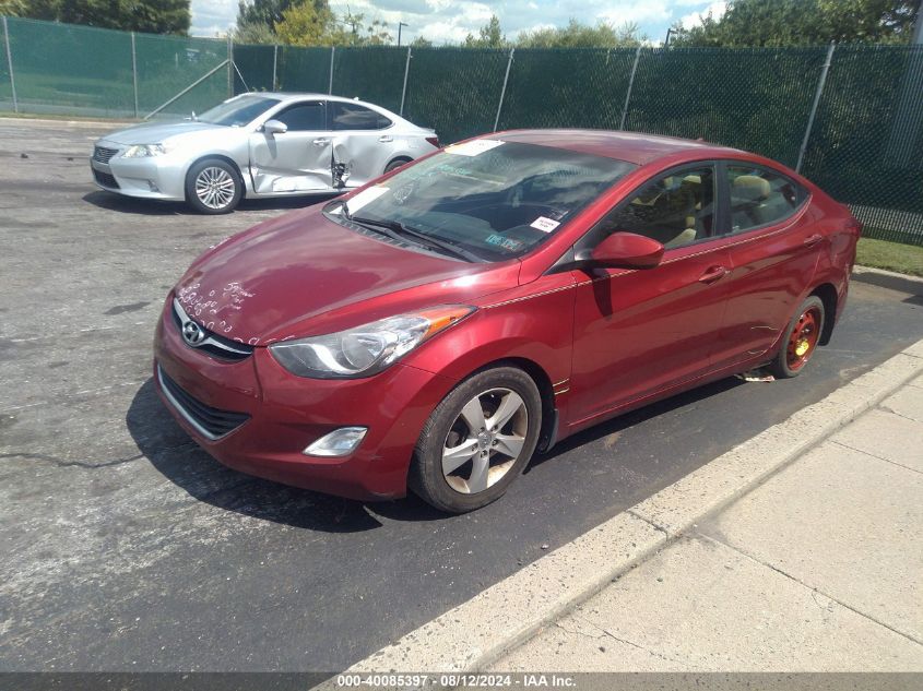 2013 Hyundai Elantra Gls VIN: 5NPDH4AE3DH206045 Lot: 40085397