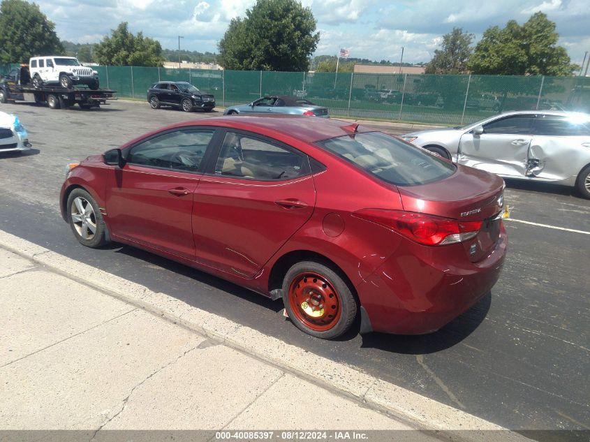 2013 Hyundai Elantra Gls VIN: 5NPDH4AE3DH206045 Lot: 40085397