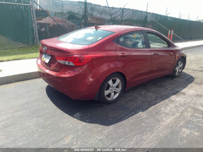 2013 Hyundai Elantra Gls VIN: 5NPDH4AE3DH206045 Lot: 40085397