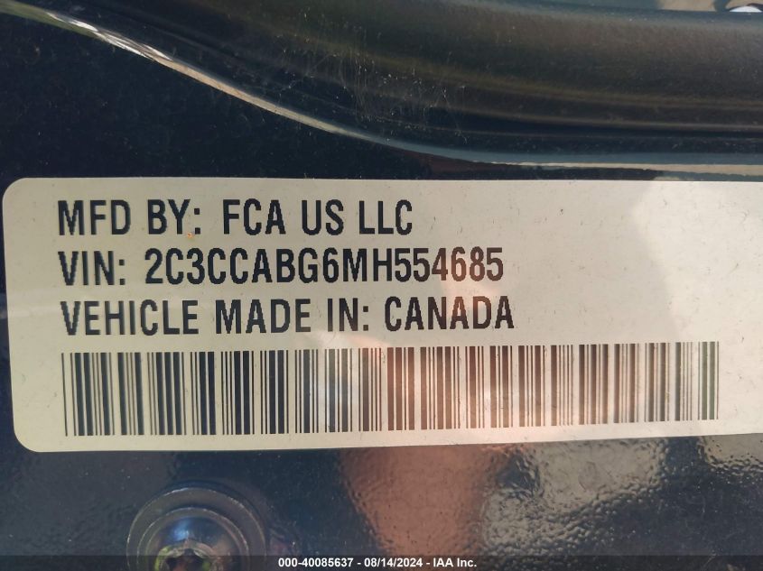 2C3CCABG6MH554685 2021 Chrysler 300 300S