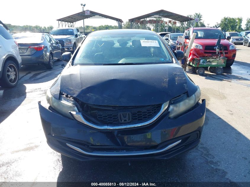 2013 Honda Civic Lx VIN: 2HGFB2F57DH582863 Lot: 40085813