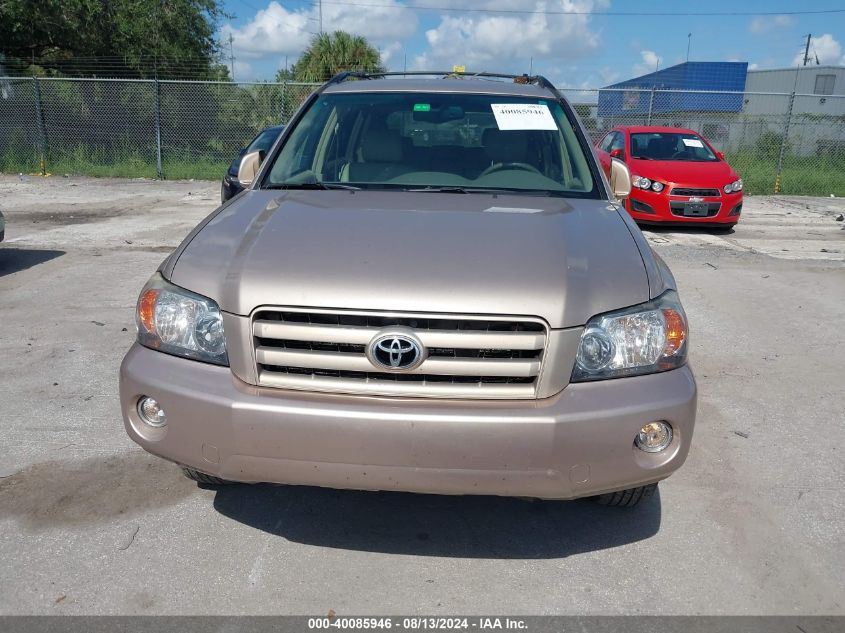 2006 Toyota Highlander Limited VIN: JTEEP21A660137209 Lot: 40085946