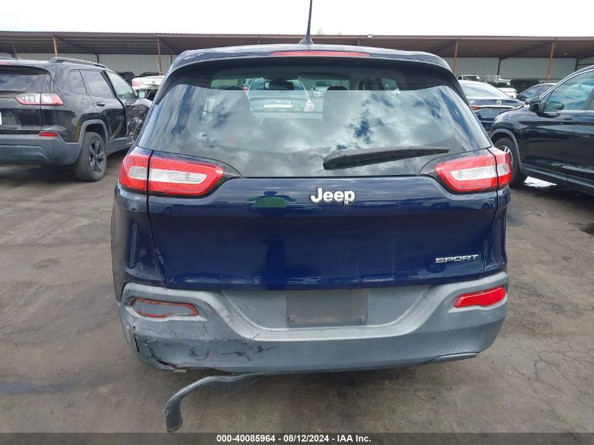2015 Jeep Cherokee Sport VIN: 1C4PJLAB6FW601786 Lot: 40085964