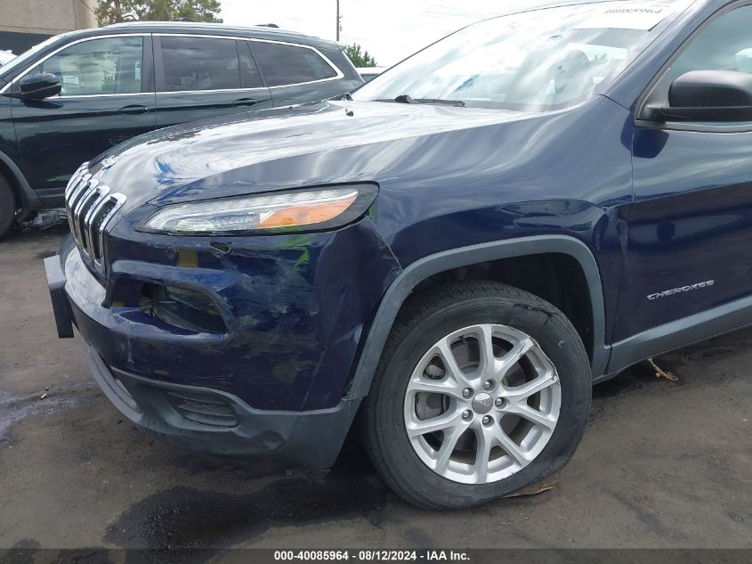 2015 Jeep Cherokee Sport VIN: 1C4PJLAB6FW601786 Lot: 40085964