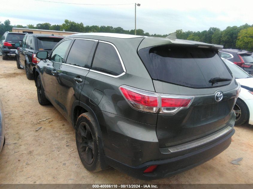 2016 TOYOTA HIGHLANDER LIMITED/LTD PLATINUM - 5TDDKRFH7GS249836