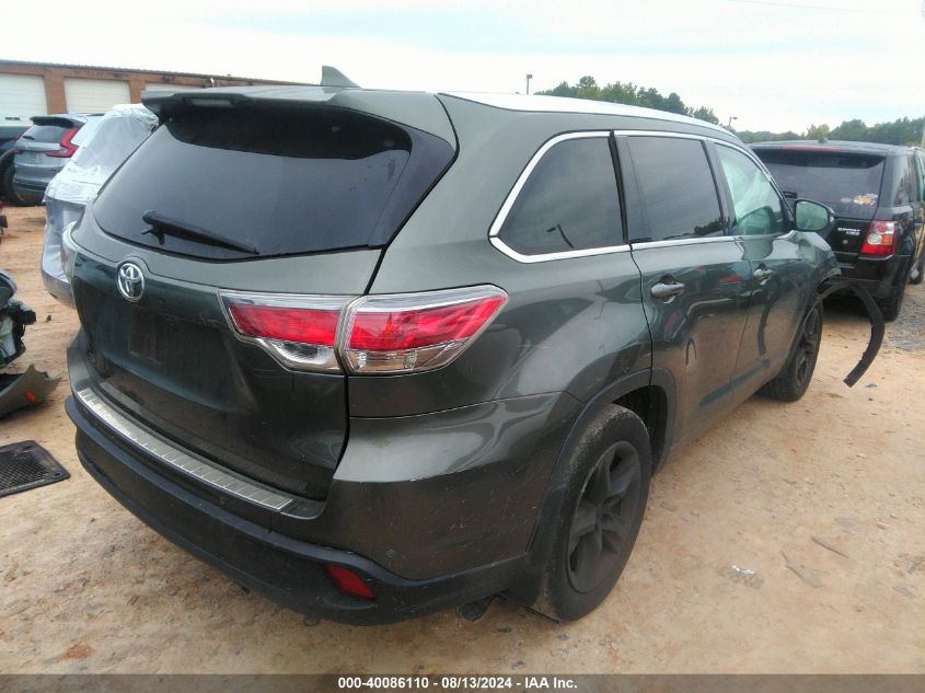 2016 TOYOTA HIGHLANDER LIMITED/LTD PLATINUM - 5TDDKRFH7GS249836