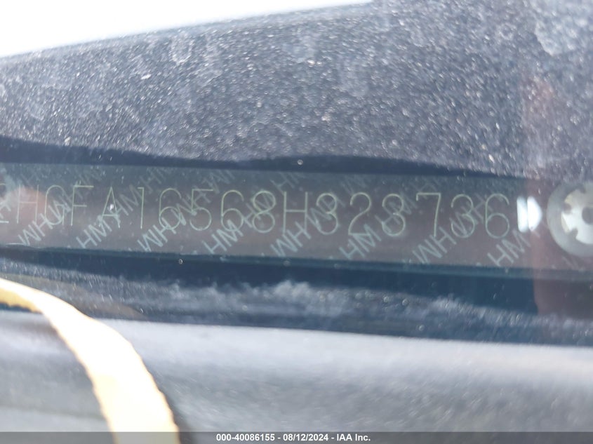 2008 Honda Civic Lx VIN: 2HGFA16568H323736 Lot: 40086155