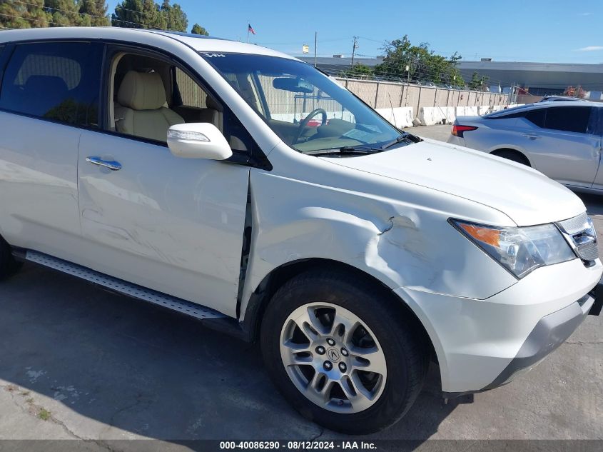 2009 Acura Mdx Technology VIN: 2HNYD28609H525784 Lot: 40086290