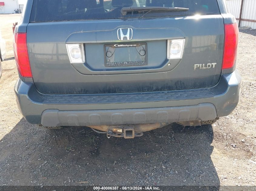 2005 Honda Pilot Ex-L VIN: 2HKYF18555H548724 Lot: 40086387