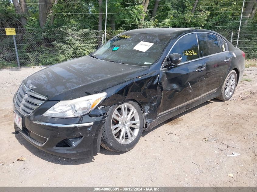 2013 Hyundai Genesis 3.8 VIN: KMHGC4DD0DU256305 Lot: 40086601