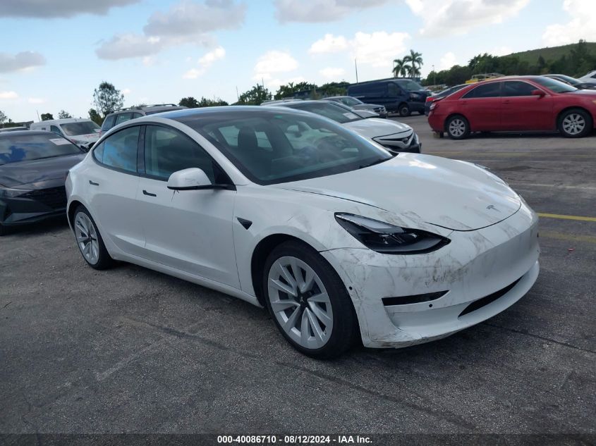 5YJ3E1EA8NF330466 2022 TESLA MODEL 3 - Image 1