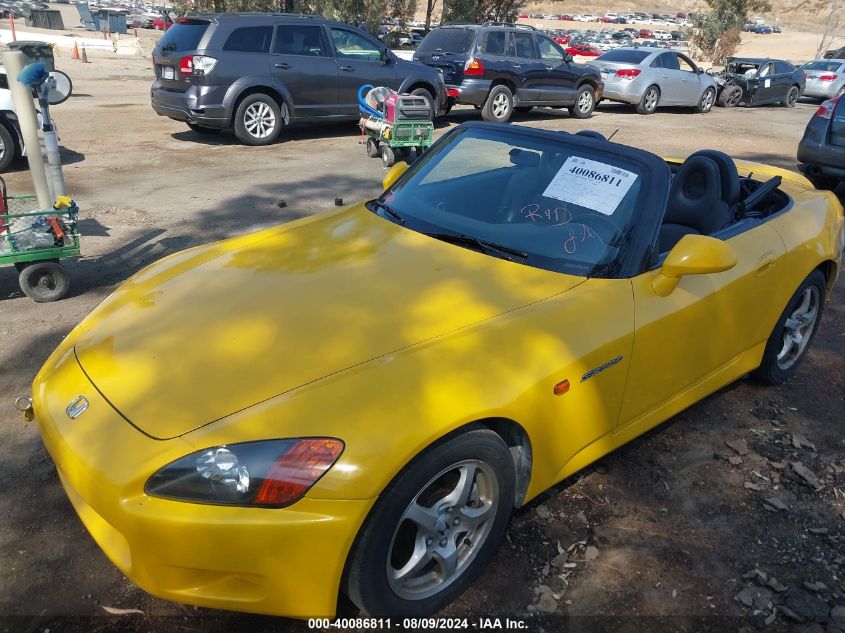 2002 Honda S2000 VIN: JHMAP11402T001088 Lot: 40086811