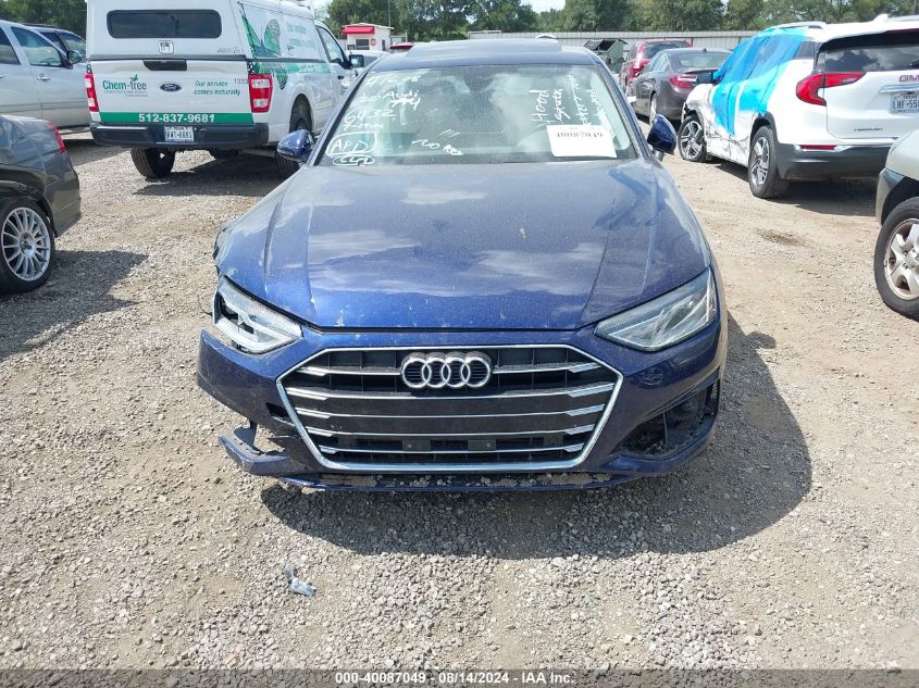 2020 Audi A4 Premium 40 Tfsi Front-Wheel Drive S Tronic VIN: WAUGMAF47LA066432 Lot: 40087049