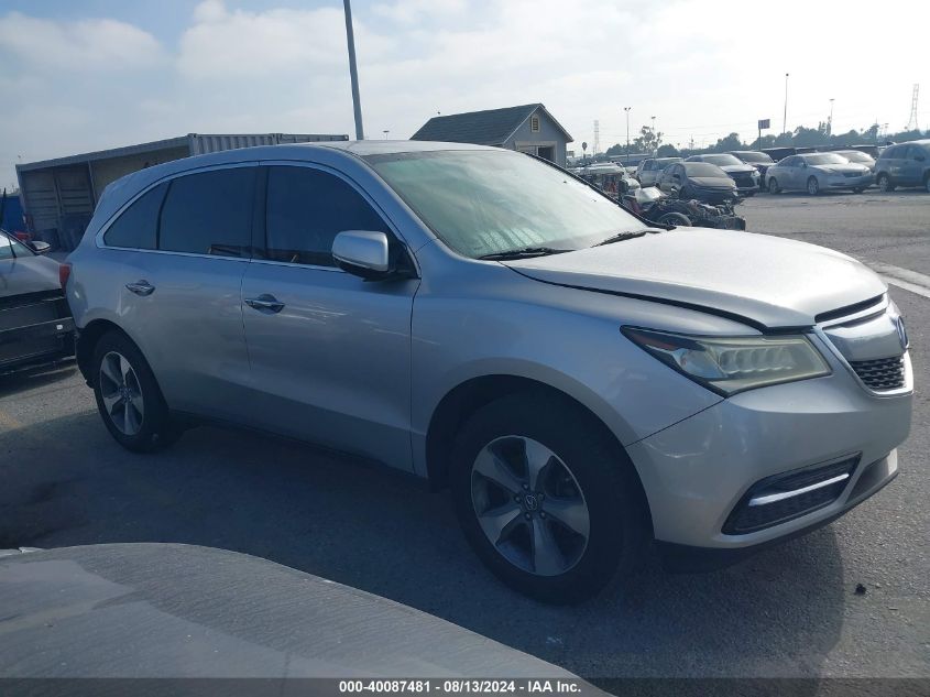 2015 Acura Mdx VIN: 5FRYD3H21FB011712 Lot: 40087481