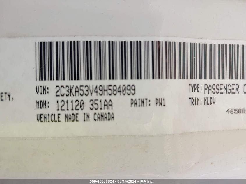 2C3KA53V49H584099 2009 Chrysler 300 Touring