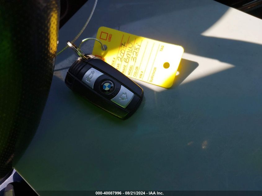 2007 BMW 328I VIN: WBAVC53557FZ79634 Lot: 40087996