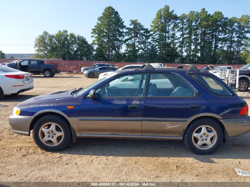 1997 Subaru Impreza Outback Sport VIN: JF1GF485XVH800792 Lot: 40088131