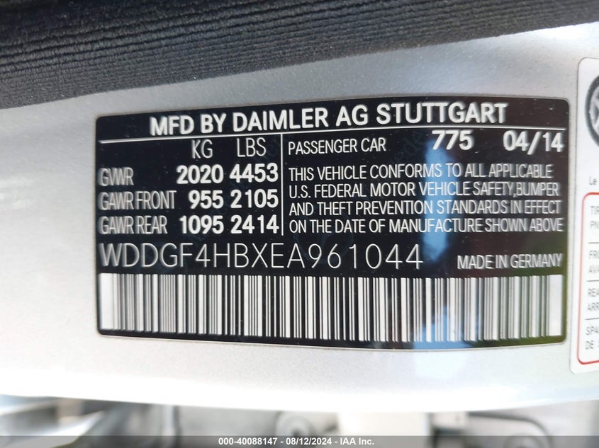 2014 MERCEDES-BENZ C 250 LUXURY/SPORT - WDDGF4HBXEA961044