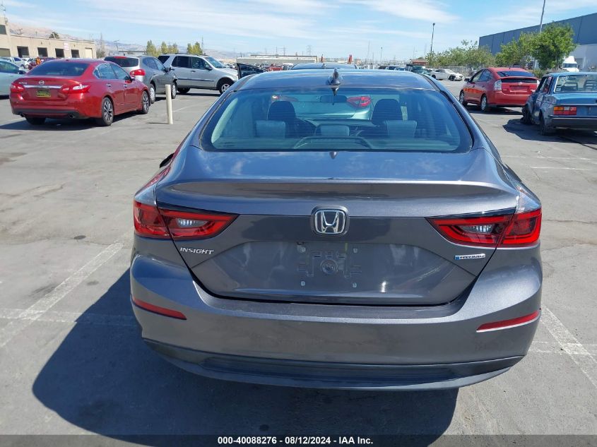 2019 Honda Insight Ex VIN: 19XZE4F54KE017770 Lot: 40088276