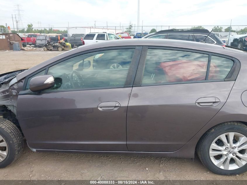 2014 Honda Insight Ex VIN: JHMZE2H76ES001492 Lot: 40088333