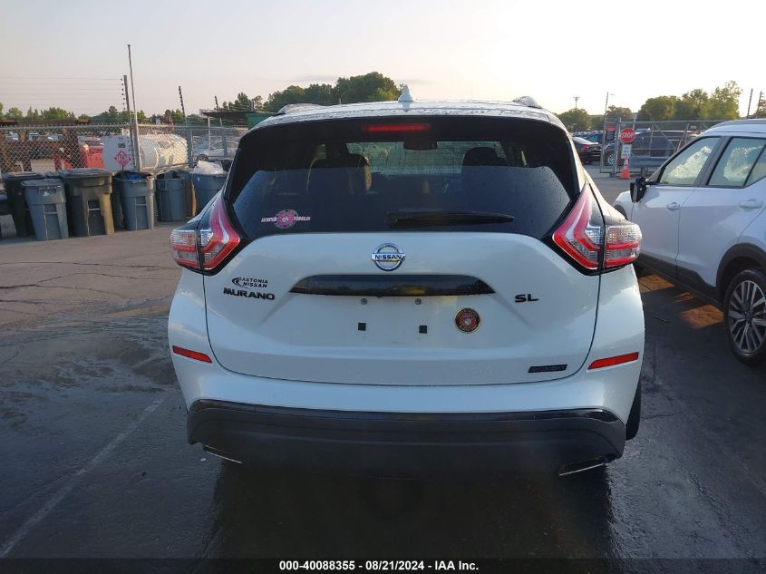 2018 Nissan Murano Sl VIN: 5N1AZ2MG3JN112935 Lot: 40088355